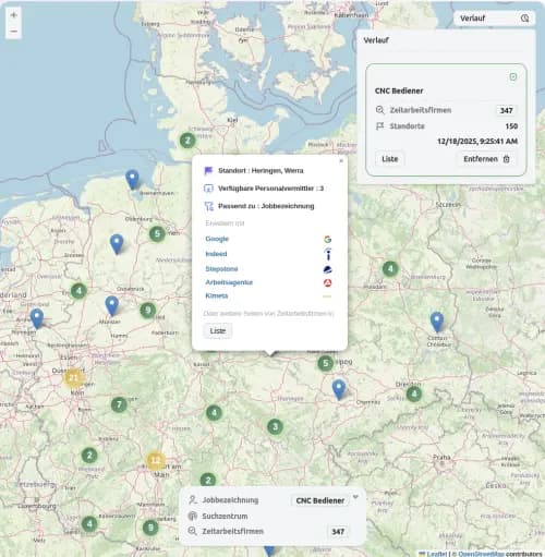 interactive map with agency pins
